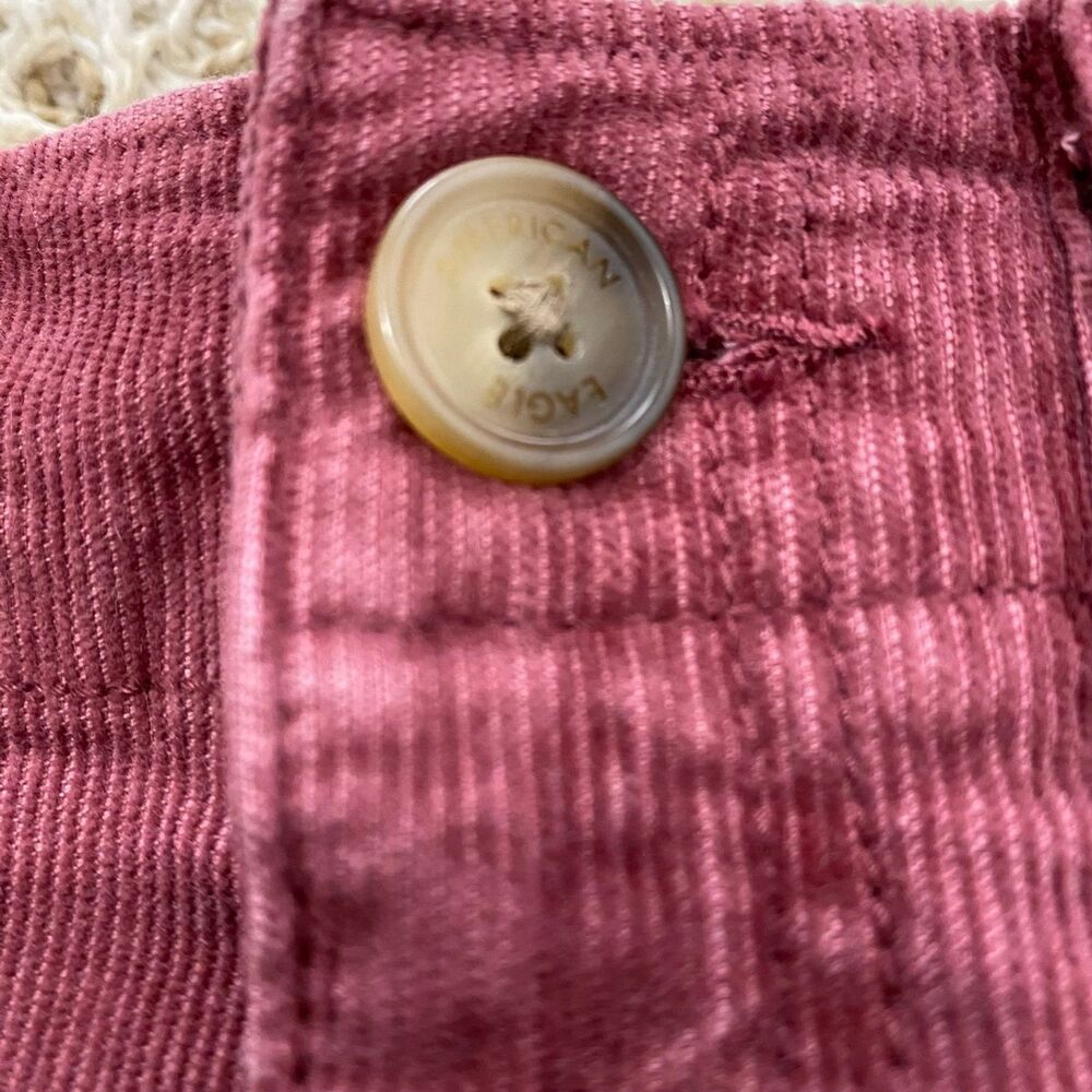 American Eagle Outfitters Corduroy Hi-Rise A-Line Mini Skirt Red Size 0 Long NWT - Picture 3 of 11